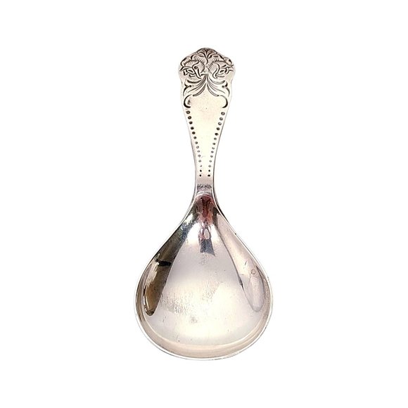 Nils Erik Elvik Norway 830 Silver Tea Caddy Spoon with Monogram #10814